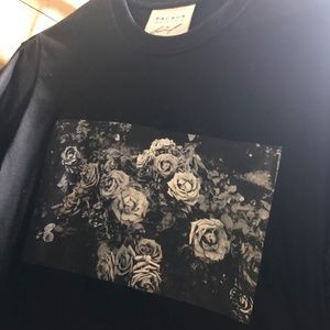 Champion x Pacsun Collab Black Crewneck Rose Tee Mens Small